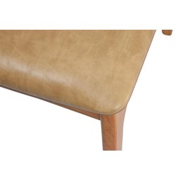 Cadeira de Jantar Livia Madeira Amêndoa com Encosto Ergonomico em Palhinha:corano Caramelo - 3