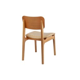 Cadeira de Jantar Livia Madeira Amêndoa com Encosto Ergonomico em Palhinha:corano Caramelo - 2