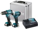 Ver imagem 1 de Combo Furadeira Parafusadeira + Parafusadeira de Impacto À Bateria 12v com Maleta Clx228sax Makita