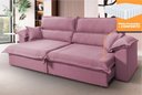 Ver imagem 3 de Sofá Retrátil Reclinável 2,30m Nivus Rose c/ Molas Ensacadas - King House
