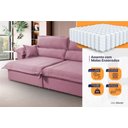 Ver imagem 5 de Sofá Retrátil Reclinável 2,30m Nivus Rose c/ Molas Ensacadas - King House