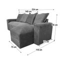 Ver imagem 3 de Sofá de 4 Lugares Bege 607 Chaise Ane