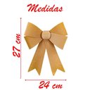 Ver imagem 2 de Kit 8 Enfeites Árvore Natal Laço Dourado Veludo 27cm