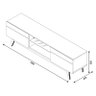 Rack Bancada Ambiente Classic 2 Gavetas com Painel para Tv Suspenso Ripado Loft 1.8 Off White Nature - 2