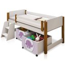Ver imagem 1 de Cama Juvenil Paty Branco com Mel com Baú Adesivado Filhote Lilas