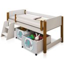 Ver imagem 1 de Cama Infantil Paty Branco com Mel com Baú Adesivado