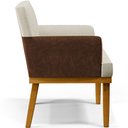 Ver imagem 2 de Kit 2 Poltronas Decorativas Sala De Estar Beatriz W01 Linho Champagne Couríssimo Camel - Lyam