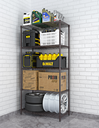 Ver imagem 2 de Estante de Aço Preta 5 Prateleiras Rack Aramado