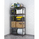 Ver imagem 2 de Estante de Aço Preta 5 Prateleiras Rack Aramado