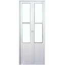 Ver imagem 1 de Porta de Aluminio Camarão Lambril Vidro Mini Boreal com Trinco Linha Premium:2,10 X 1,00/esquerda/br
