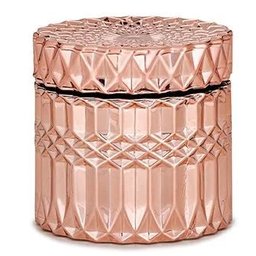 Pote com Tampa Rose Gold em VIdro 9663 Mart - 1 Pote com Tampa Rose Gold em VIdro 9663 Mart - 1