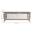 Ver imagem 2 de Rack com Adega para Tvs 60 Polegadas Ceredo Off White Noce