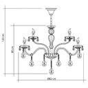 Ver imagem 3 de Lustre de Cristal Candelabro Maria Thereza Nice 12 Braços Startec