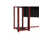 Ver imagem 2 de Mesa de Computador Solteiro Gamer Singapura Preto Vermelho Politorno
