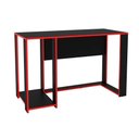 Ver imagem 1 de Mesa de Computador Solteiro Gamer Singapura Preto Vermelho Politorno
