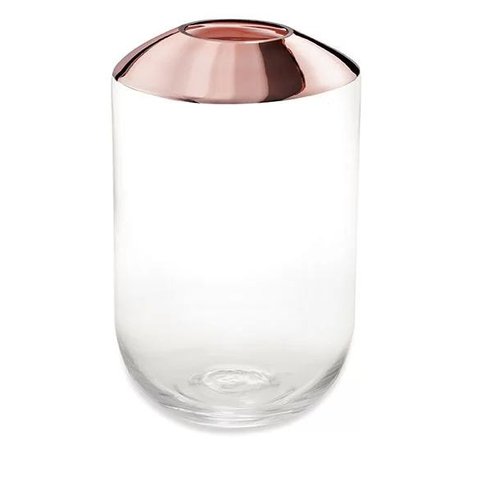 Vaso Rose Gold em Vidro 9374 Mart
