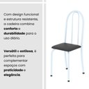Ver imagem 5 de Kit 6 Cadeiras Tubular 96x36x41 Cm Iris B