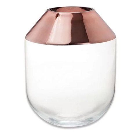 Vaso Rose Gold em Vidro 9376 Mart
