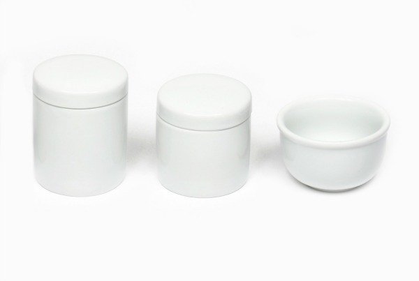 Kit Higiene Bebê Porcelana Branca 3 Peças - 2