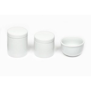 Kit Higiene Bebê Porcelana Branca 3 Peças