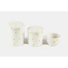 Kit Higiene Bebê Cerâmica Branco com Poá Amarelo 3 peças - 2