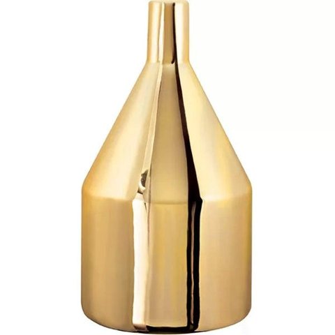 Vaso Funil Dourado em Cerâmica 8659 Mart