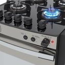Ver imagem 3 de Fogao de Embutir 4 Bocas Venax Gaudi Platinum Vitreo Inox Gas Glp - 127v