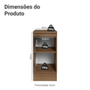 Ver imagem 5 de Balcão de Cozinha 40 cm 1 Porta Rustic/Crema Vik Madesa