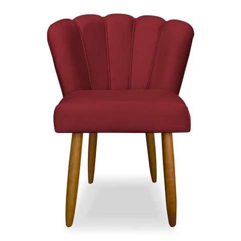 Cadeira de Jantar Flor Confortável Reforçada - Balaqui Decor Cor:vermelho