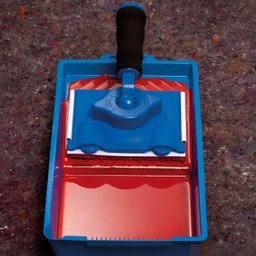 Bandeja para Pintura Pequena 250ml 15x29cm Plástica Azul Pad Minirolo Pincel | Atlas - 8