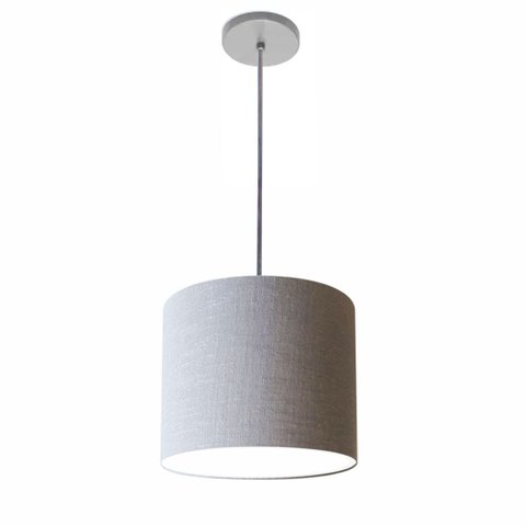 Lustre Luminária Pendente Vivare Free Lux Pe-4105cz Cúpula em Tecido 20x22cm