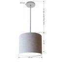 Ver imagem 2 de Lustre Luminária Pendente Vivare Free Lux Pe-4105cz Cúpula em Tecido 20x22cm
