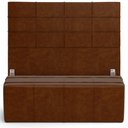 Ver imagem 1 de Kit Cabeceira Cama Box Queen 160cm com Calçadeira Roma W01 Couríssimo Marrom - Lyam Lyam Decor