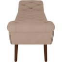 Ver imagem 3 de Kit Cabeceira Cama Box Casal 195cm Madrid com Puff Recamier Santorini Veludo Bege