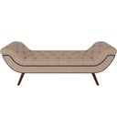 Ver imagem 7 de Kit Cabeceira Cama Box Casal 195cm Madrid com Puff Recamier Santorini Veludo Bege