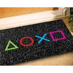 Tapete Capacho Vinil Gamer Botoes Psn - 60x40