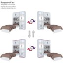 Ver mais imagens de Guarda-Roupa Solteiro 4 Portas com Espelho e Cama Baú Happy Espresso Móveis