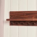 Ver imagem 3 de Cabideiro Organizador de Entrada com Porta Chaves e Prateleira Imbuia