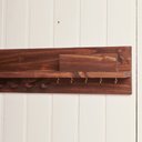 Ver imagem 4 de Cabideiro Organizador de Entrada com Porta Chaves e Prateleira Imbuia