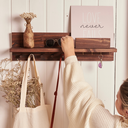 Ver imagem 5 de Cabideiro Organizador de Entrada com Porta Chaves e Prateleira Imbuia