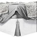 Ver imagem 1 de Saia para Cama Box Dual Queen Matelassê Costurado Branco