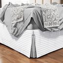 Ver imagem 4 de Saia para Cama Box Dual Queen Matelassê Costurado Branco
