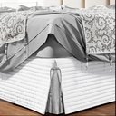 Ver imagem 3 de Saia para Cama Box Dual Queen Matelassê Costurado Branco