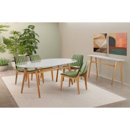 Sala de Jantar Completa 6 Cad 1,6m - Topázio - Decora Móveis - 1