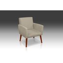 Ver imagem 1 de Poltrona Decorativa Nina Suede Bege - Pandora Decor - Casa da Poltrona