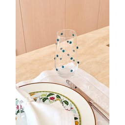 Copos Vidro Long Drink Decorados com Mini Gemas Verdes 550 Ml 2 Unidades - 2