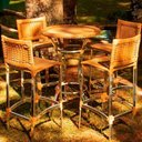 Ver imagem 2 de Conjunto de 3 Banquetas e Bistrô em Alumínio Argila
