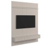 Painel Ripado Oslo para Tv 75 Polegadas 191cm X 250cm Bancada Bali 1.9 Lukaliam Off White - 1