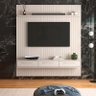 Painel Ripado Oslo para Tv 75 Polegadas 191cm X 250cm Bancada Bali 1.9 Lukaliam Off White - 3