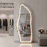 Espelho Orgânico Lopazzi Led Touch 170x70cm Moldura Alumínio Corpo Inteiro Closet Quarto Salão Hall - 1
